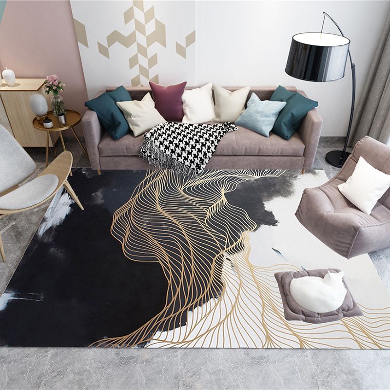 Kleur gemengd woondecoratietapijt Causale kleur bloeiend vloerkleed Polyester met vlekbestendig vloerkleed