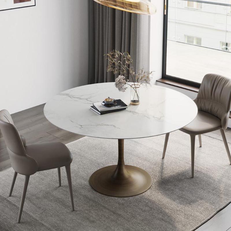 Round Stone Dining Table Tulip Base Dining Table for Dining Room