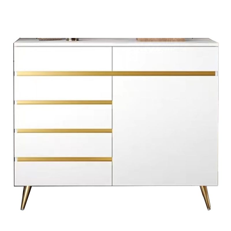 6 - Door Wooden Accent Chest, Contemporary Rectangle Cabinet