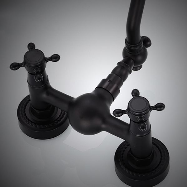 Traditional Wall Mounted Metal Tub Filler Low Arc Waterfall Bathroom Faucet