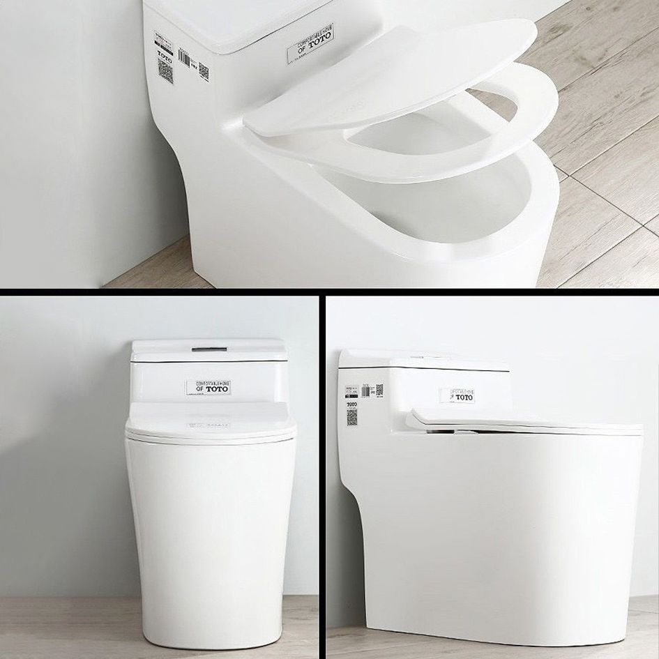 Siphon Jet Porcelain Toilet Bowl One-Piece Toilet Floor Mounted Urine Toilet