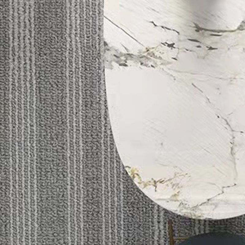 Luxury Sintered Stone Top Dining Table Oval Kitchen Table with 3 Legs in Gold