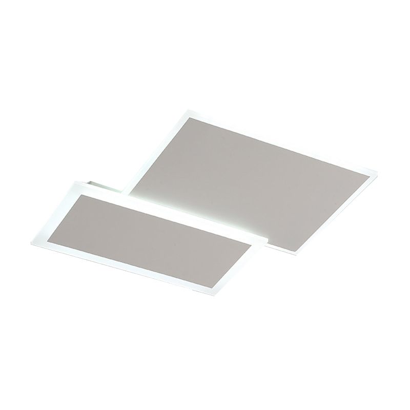 Modernism White Flush Mount Lighting Unique Ceiling Light with Acrylic