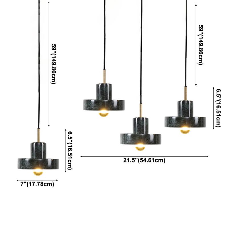 Luz de suspensión geométrica de cemento Lámparas colgantes de estilo moderno para sala de estar del comedor