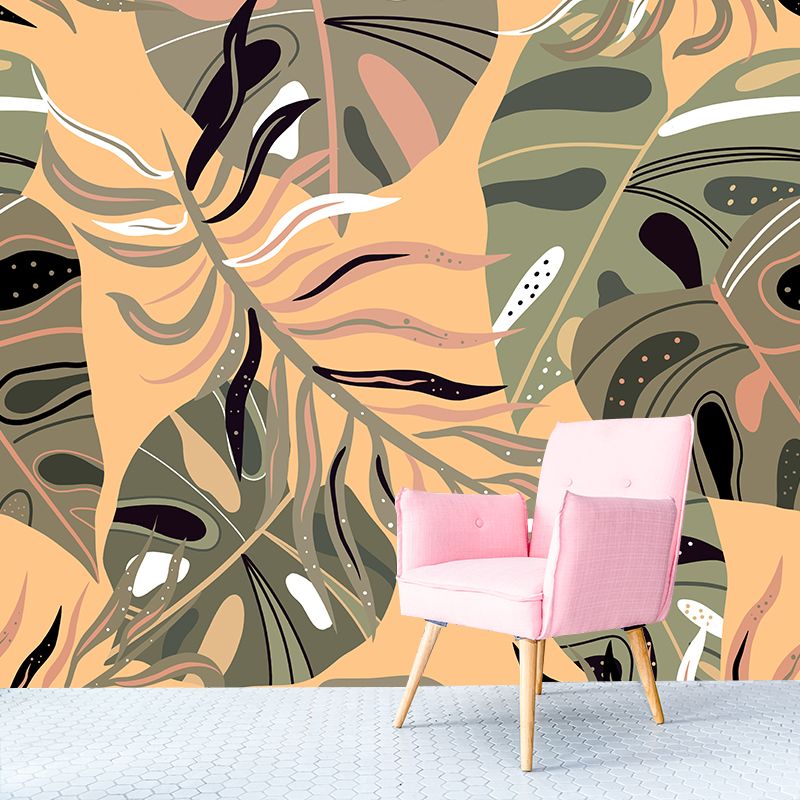 Plant Illustration Wall Mural Wallpaper Sitting Room Wall Mural