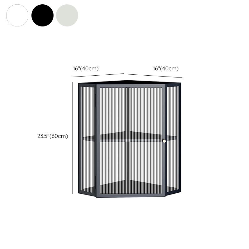 Modern Curio Cabinet Metal Wall Mounted Buffet Cabinet for Dining Room