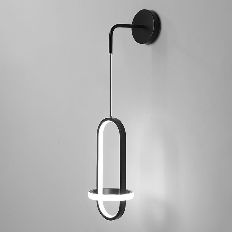 Luce contemporanea a 2 luci a 2 luci a parete a parete montata per la camera da letto