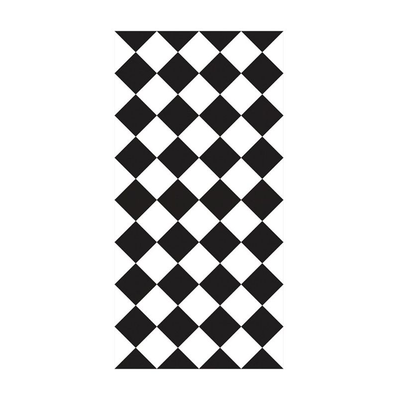 Black-White Modern Wallpaper Panels 4.4-sq ft Diagonal Checkered Pattern Wall Art, Self Adhesive