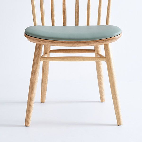 Traditional Windsor Back Chairs Dining Armless Chairs with Wooden Legs for Kitchen