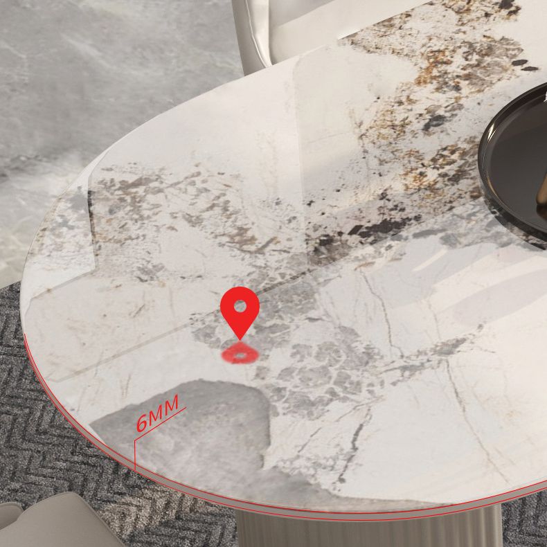 Glam Style Sintered Stone Dining Set Oval 1/3/4/5/7 Pieces Dining Set