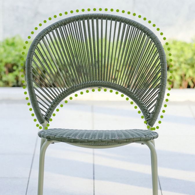 Modern 1/2/3/5/7 Pieces Metal Dining Set Glass Dining Table Set for Outdoor