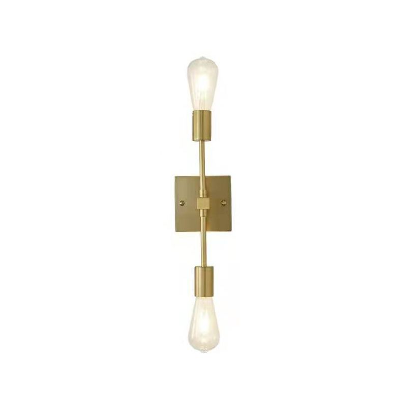 Nordic Style Metal Wall Light Minimalist 2 Lights Wall Sconce for Bedroom