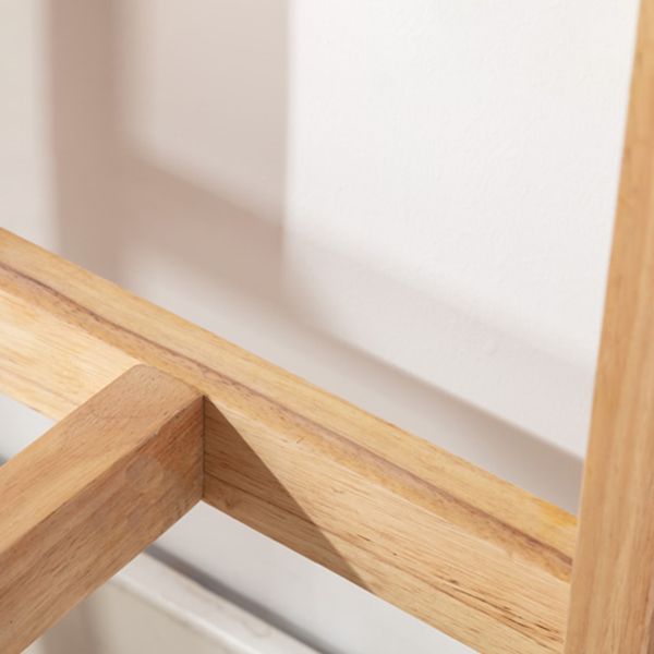 Modern Indoor Wood Top Rectangle Bar Stool Table with Footrest