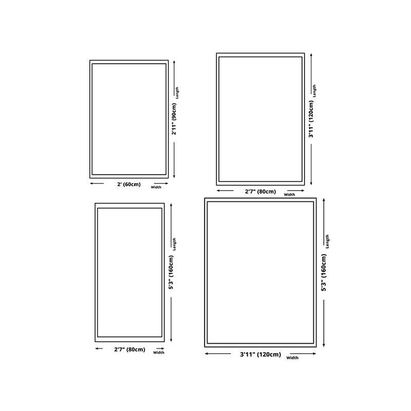 Modern Style Rectangle Shape Rug Light Luxury Living Room Carpet Polyester Area Rug