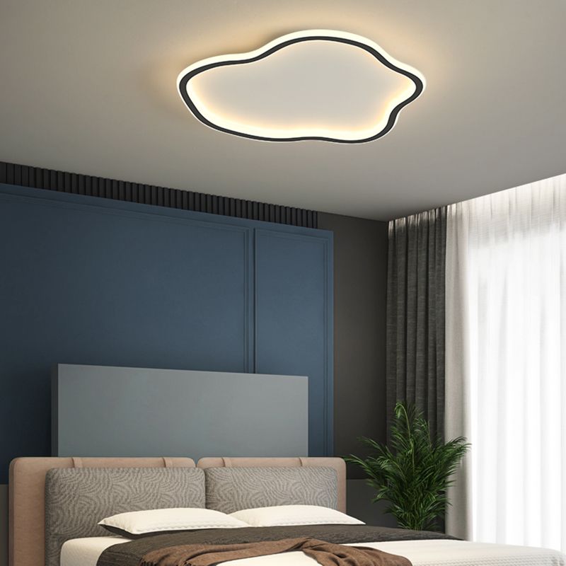 Plafonnier LED créatif moderne, luminaire de plafond en forme de nuage de fer avec abat-jour en acrylique