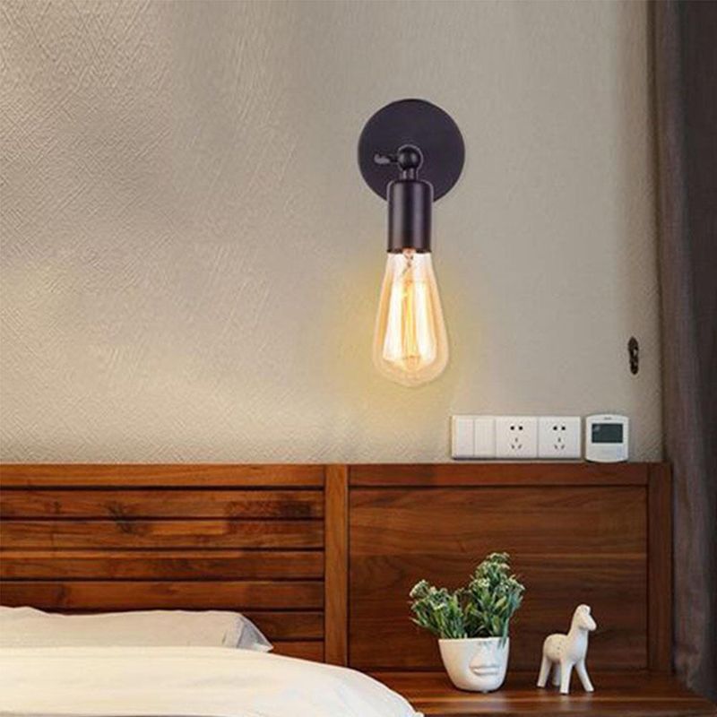 Industrial Black Wall Light Metal Lighting for Home Living Room