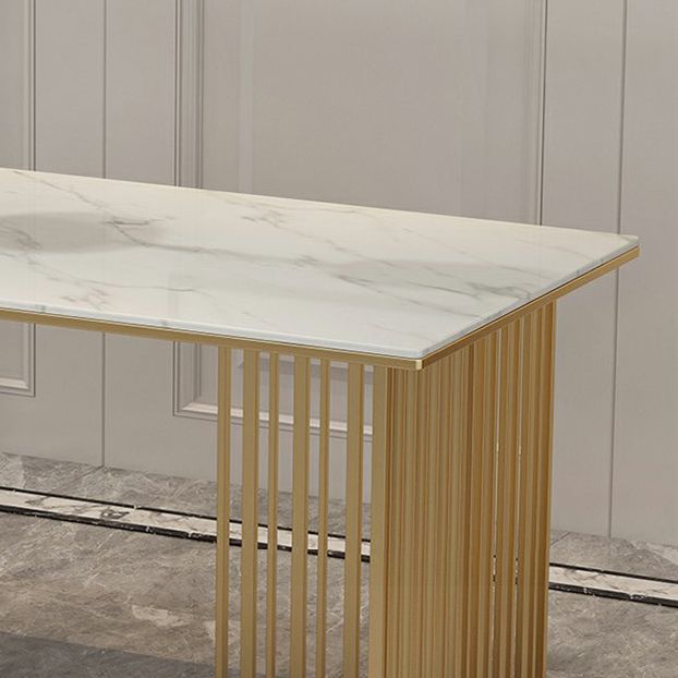 Luxury 1/5 Pieces Rectangle Dining Set Sintered Stone Dining Table with Leather Chairs