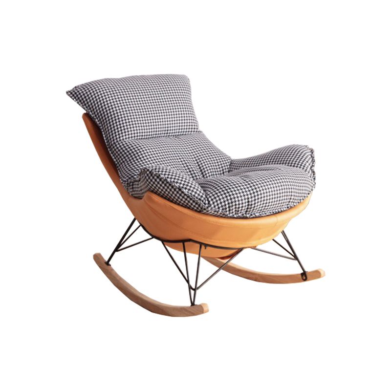 Solid Wood Rocking Chair Modern Rocker Chair with Removable Cushions