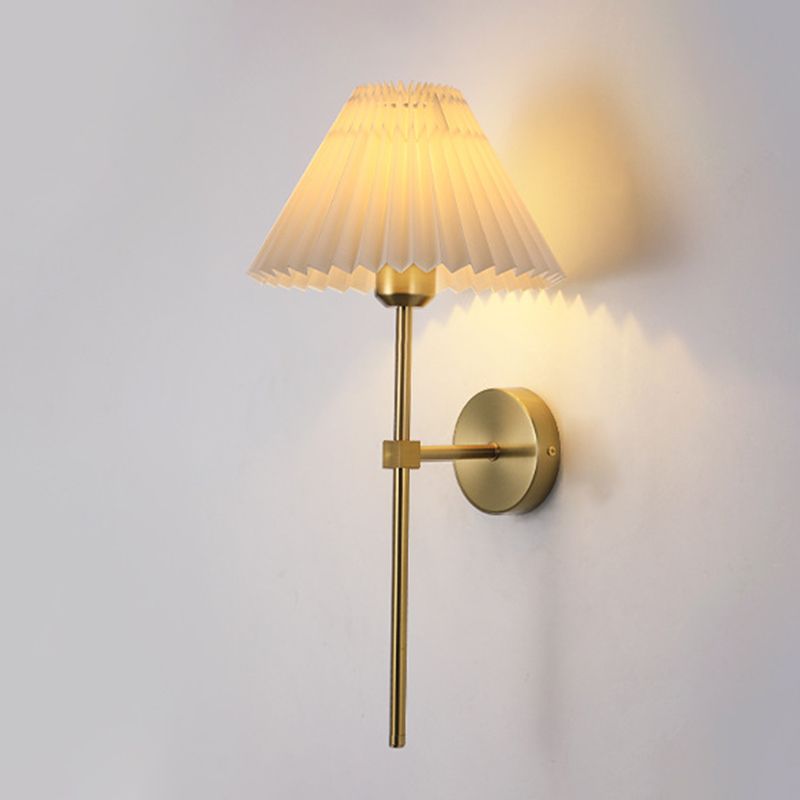Contemporary Wall Sconce Fabric 1 Light Sconce Lighting for Living Room