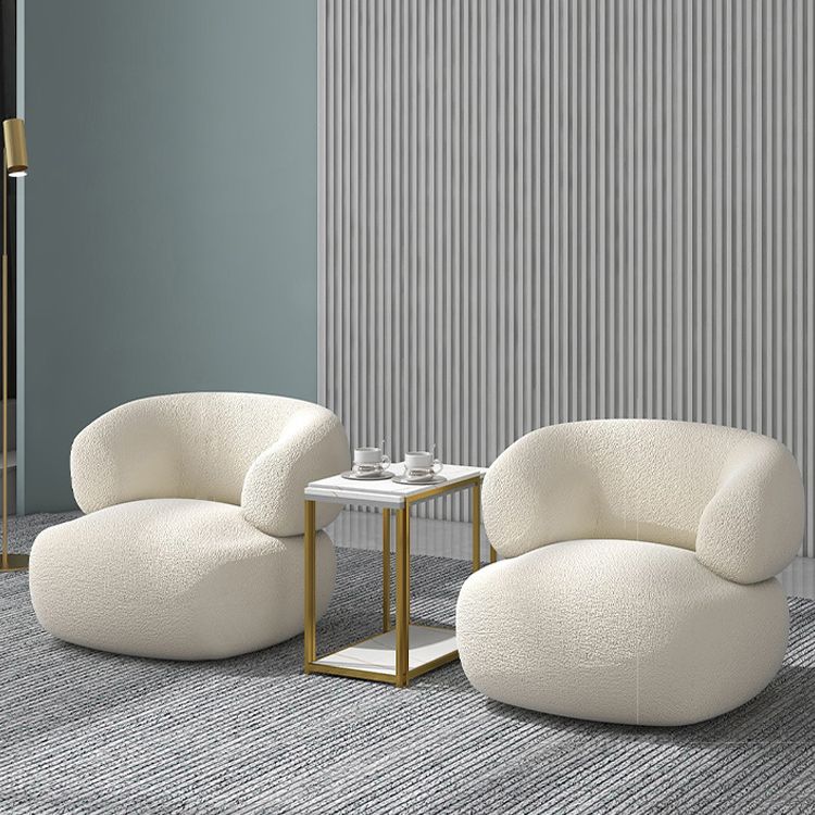 Modern Simple Curved Sofa 30.7" High Sloped Arm Living Room Seating