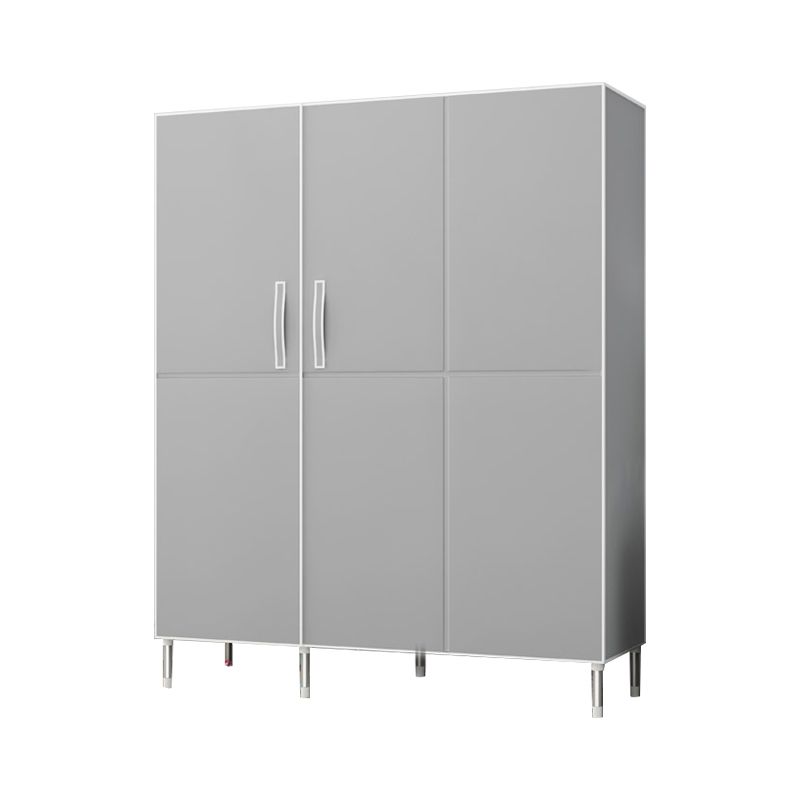 Hinged Wardrobe Cabinet Steel Wardrobe Armoire with Garment Rod