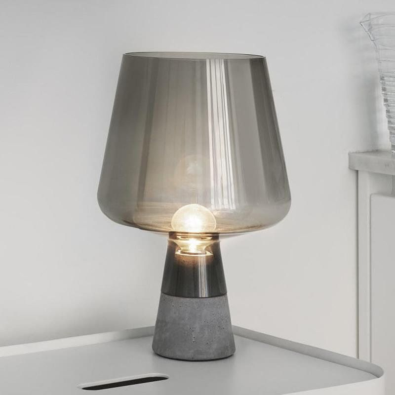 Nachttischlampen im zeitgenössischen Stil mit Glasschatten für Schlafzimmer Wohnzimmer