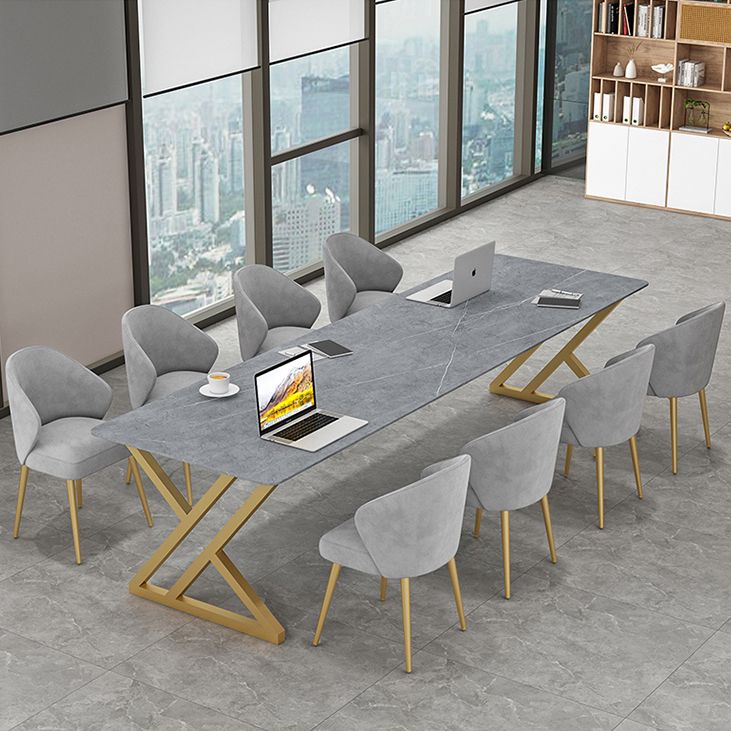 Mesa de comedor rectangular mesa de cena de piedra industrial mesa de cocina para interiores