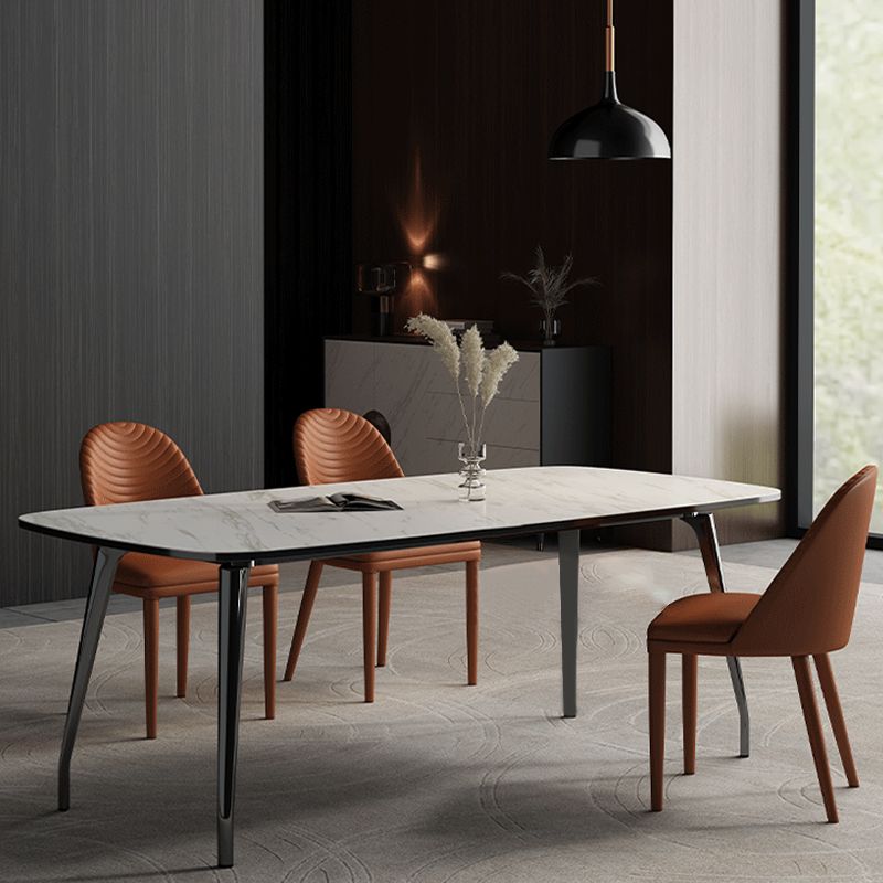 Contemporary Parsons Chair Faux Leather Kitchen Dining Armless Chair