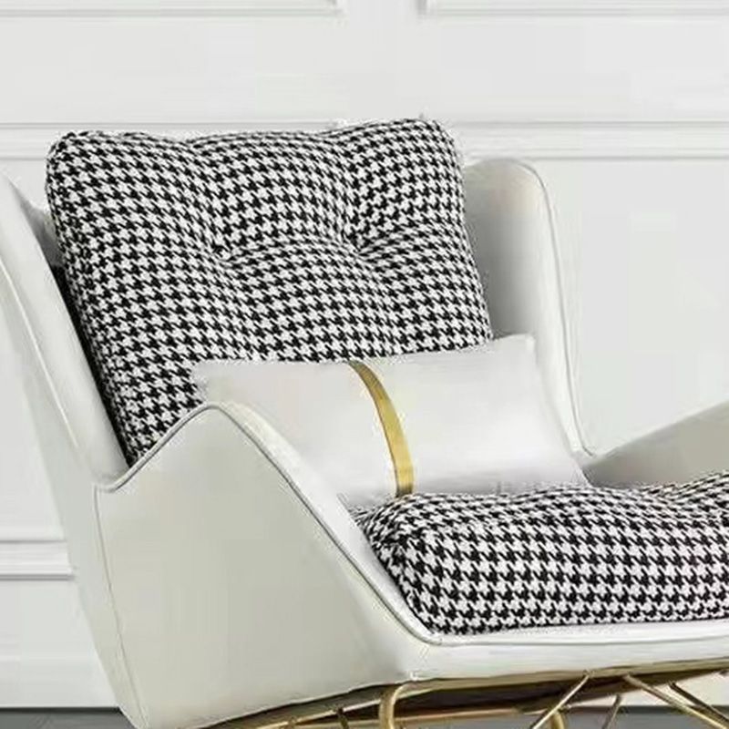 Magnificent Leather Rocking Chair Removable Cushions Rocker Chair with Pillow