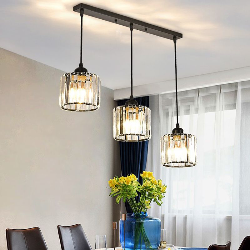 Modern Minimalist Hanging Light Crystal Pendant Lighting Fixture for Kitchen