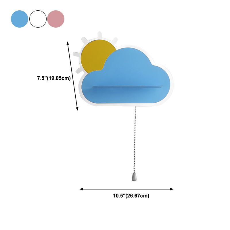 Cloud Shape Metal Wall Light Kid Style 1 Light Wall Lighting Fixtures