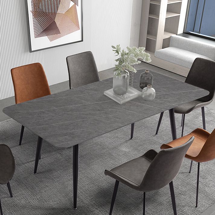 Gesinterde stenen driekleurige eettafel moderne stijl 4 poten tafel voor eetkamer