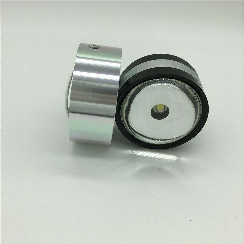 Stile moderno mini a led lampada a parete in cristallo lente in alluminio Ambiente Sconce da parete per caffetteria pub