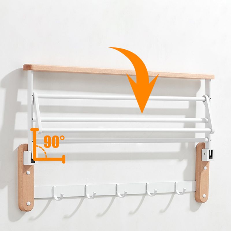 White Bathroom Set Solid Wood & Aluminum Bathroom Accessory as Individual or as a Set