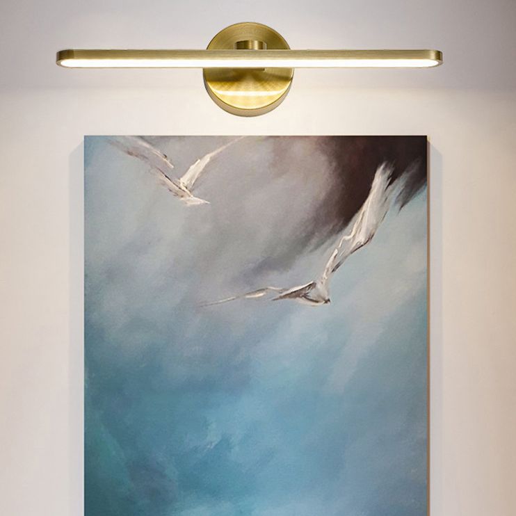 Minimaliste moderne de style miniité linéaire luminaires muraux lampe de vanité en métal pour salle de bain