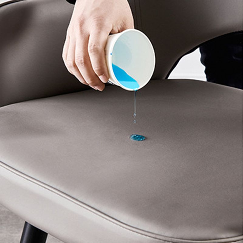 Glam Style Side Chair Open Back Leather Indoor Dining Chair for Home