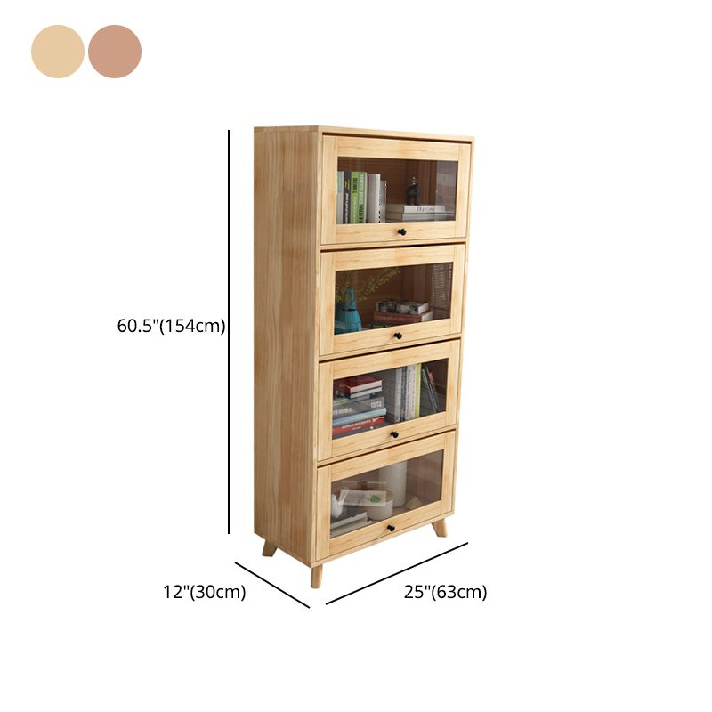 Manufactured Wood Standard Bookcase Scandinavian Bookcase with Door
