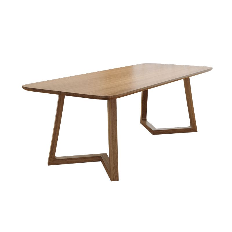 Modern 1/2/4 Pieces Rectangle Dining Set Solid Wood Dining Table with Wooden Chairs