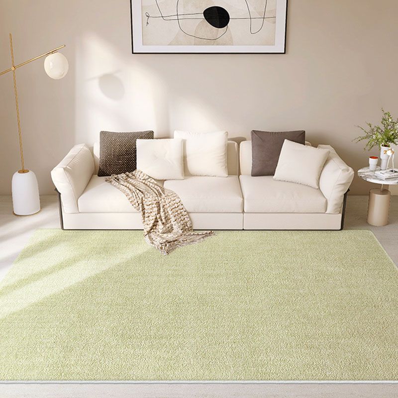 Modern Polyester Carpet Trendy Solid Color Area Rug Non-Slip Backing Rug for Living Room