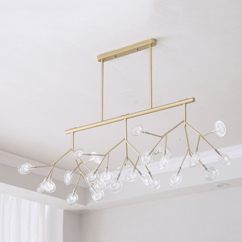 Modern Firefly Island Lighting Metal Multiple-Light Island Pendant Lights