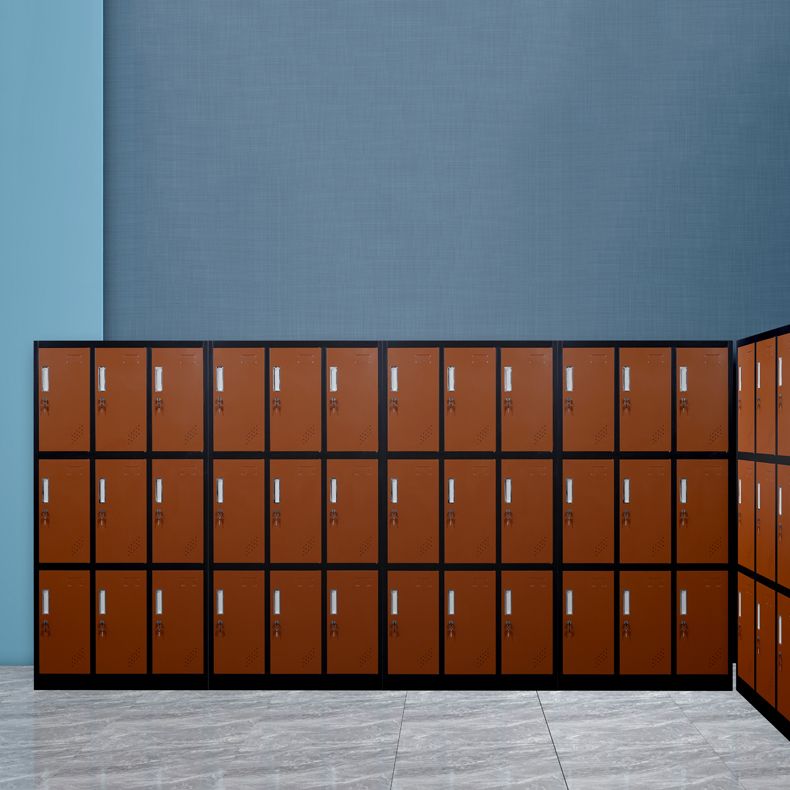 Metal Non-Hanging Armoire with Hinged Doors Modern Storage Cabinet for Bathroom