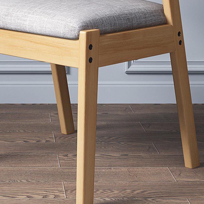 Modern Wood Dining Chair Open Back Dining Side Furniture in Matte Finish for Home