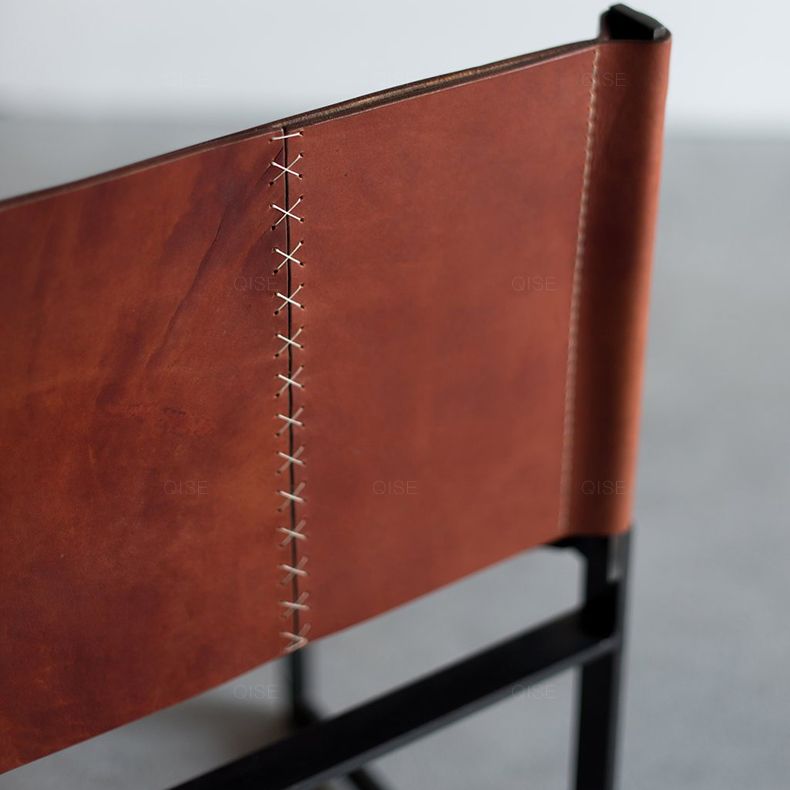 Industrial Side Chair Metal Open Back Dining Chair for Indoor