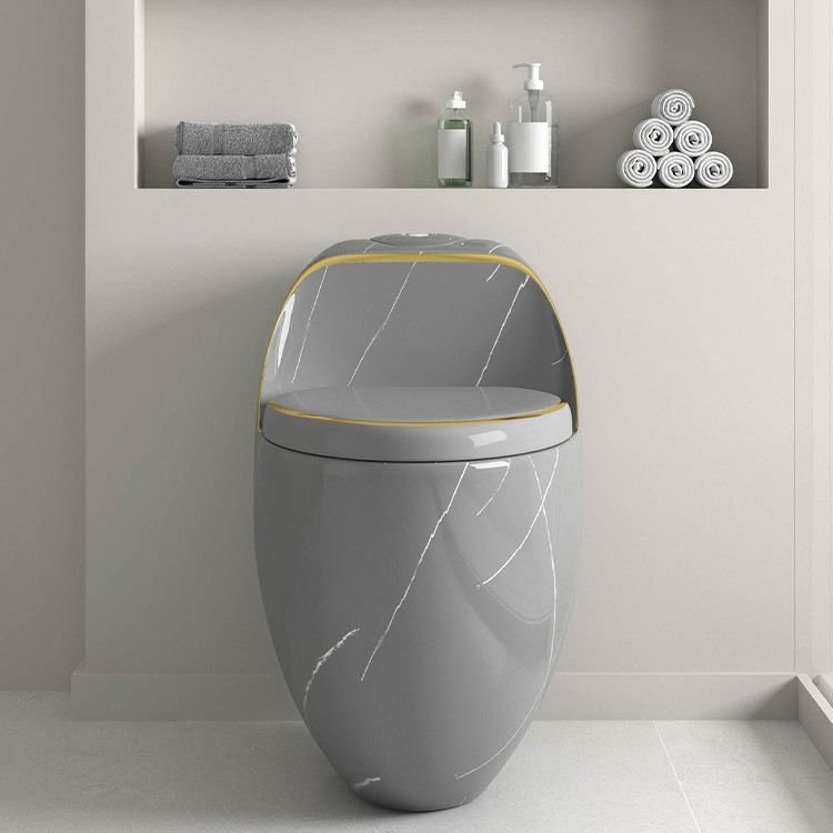 Contemporary 1 Piece Flush Toilet Floor Mounted Urine Toilet for Bathroom