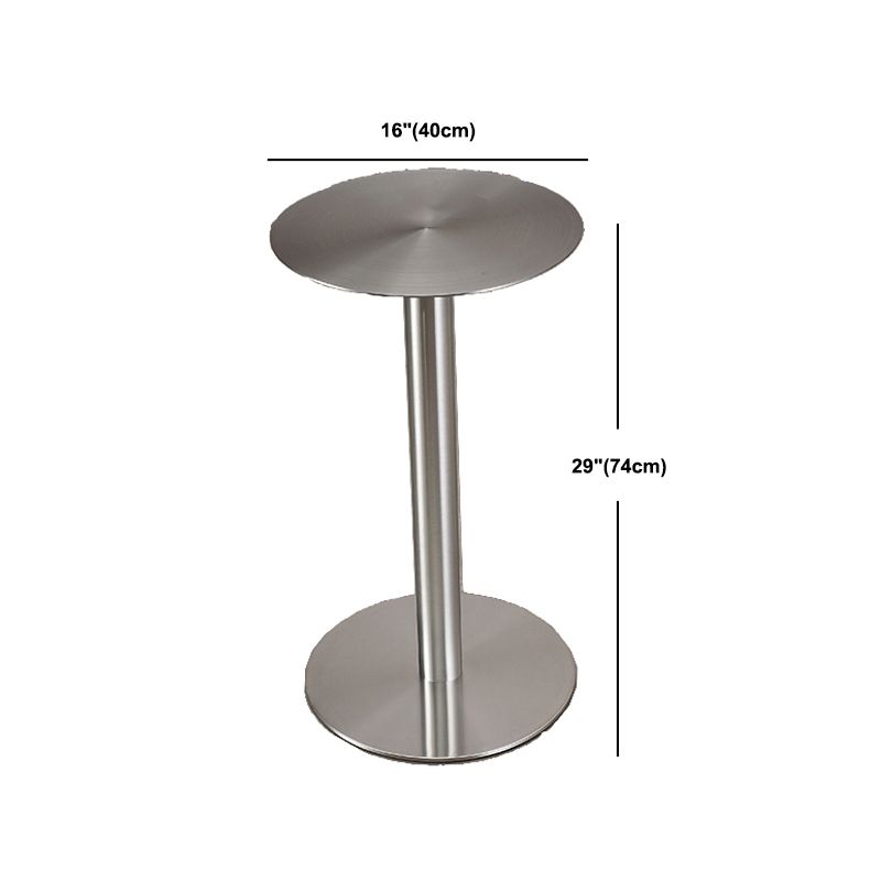 Pedestal Stainless Steel Top Cocktail Table Round Coffee Table for Living Room