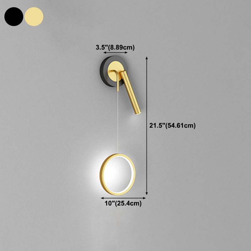 Modern Style Unique Shape Wall Sconce Metal 2 Light Wall Lighting for Bedroom