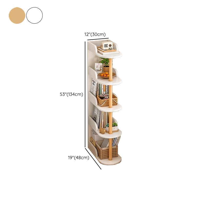 Engineered Wood Bookcase Standard Contemporary Bookshelf with Shelves