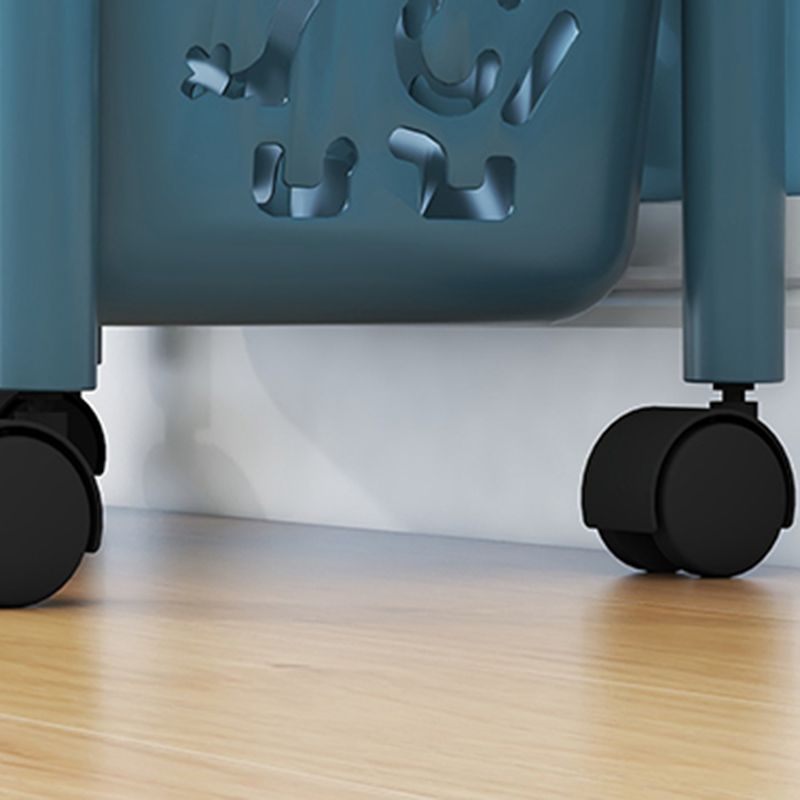 Scandinavian Style Bookcase with Casters Shelf Bookcase for Home and Office