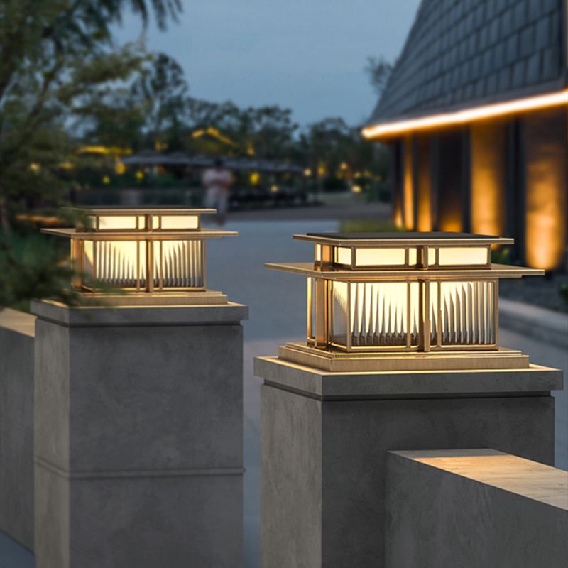 Modern Pillar Lamp Stainless Steel Outdoor Waterproof Light for Courtyard