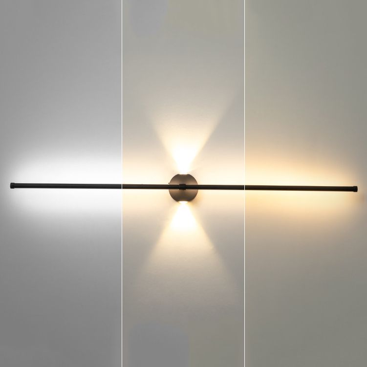 Metal Linear Shape Wall Light Modern 3 Lights Wall Mount Fixtures